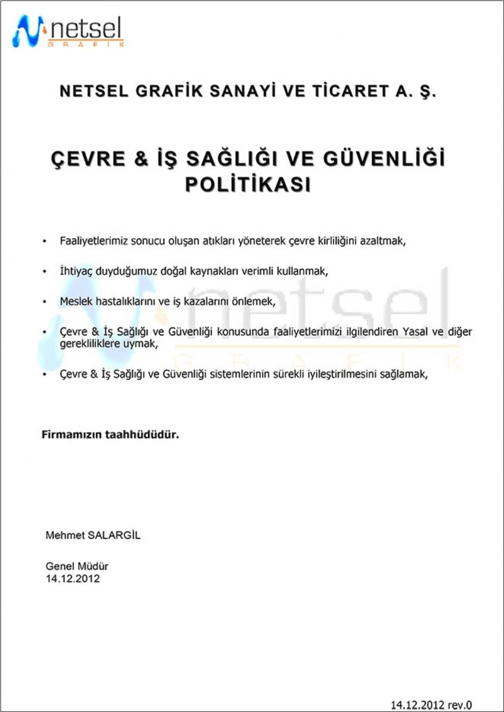 Kalite Politikamız